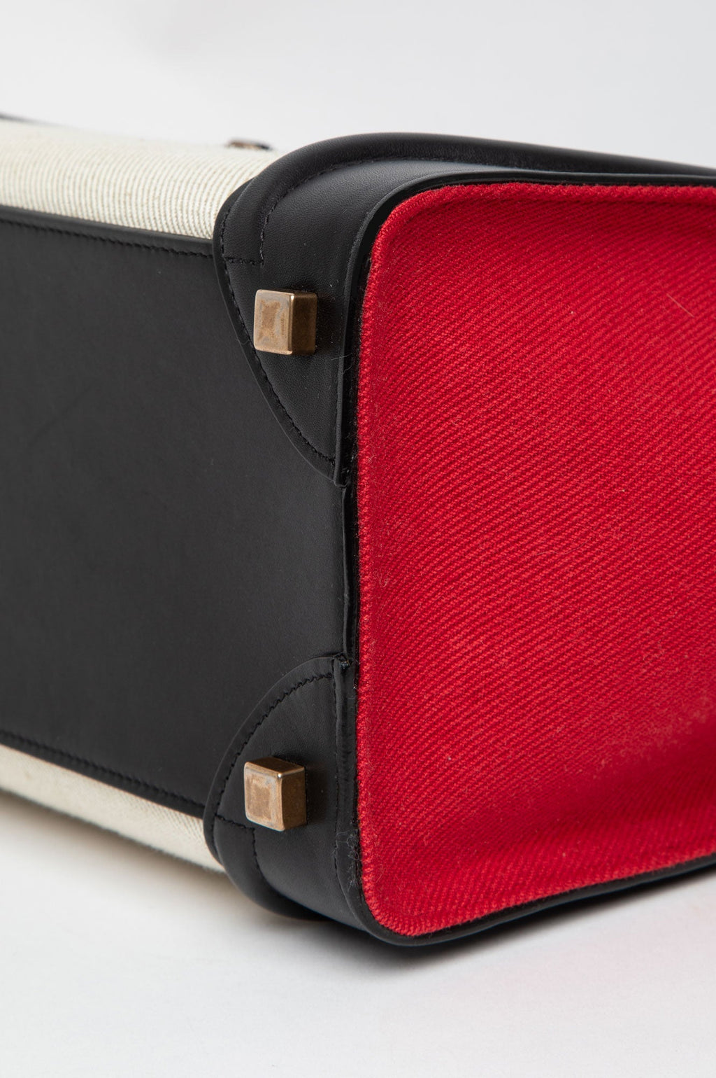 Celine Red Tri-Colour Mini Luggage Tote