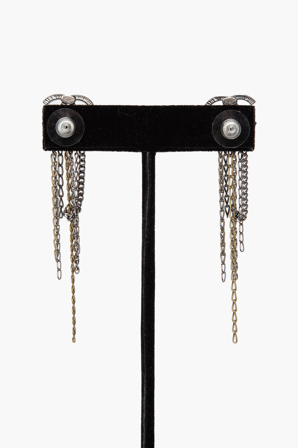 Chanel CC Multi Chain Tassel Drop Earrings