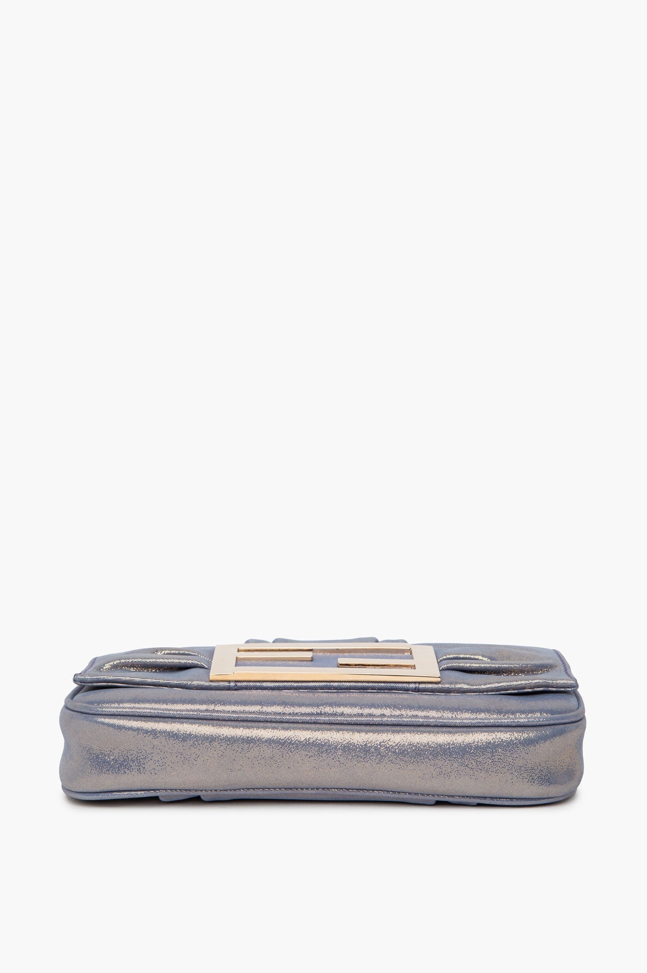 Fendi Iridescent Gold Periwinkle Mia Chain Pochette Bag