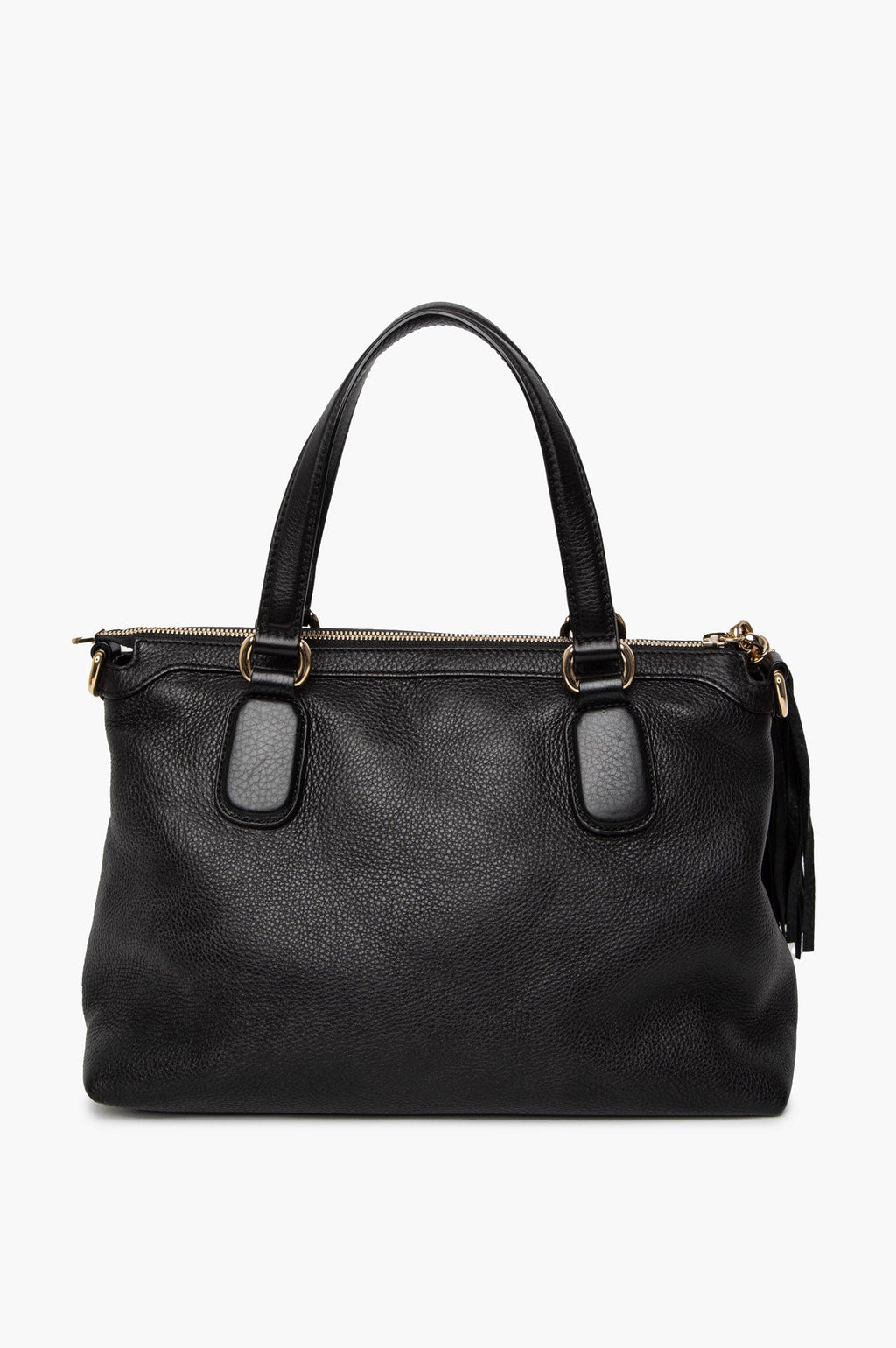 Gucci Black Pebbled Leather Soho Working Tote Bag