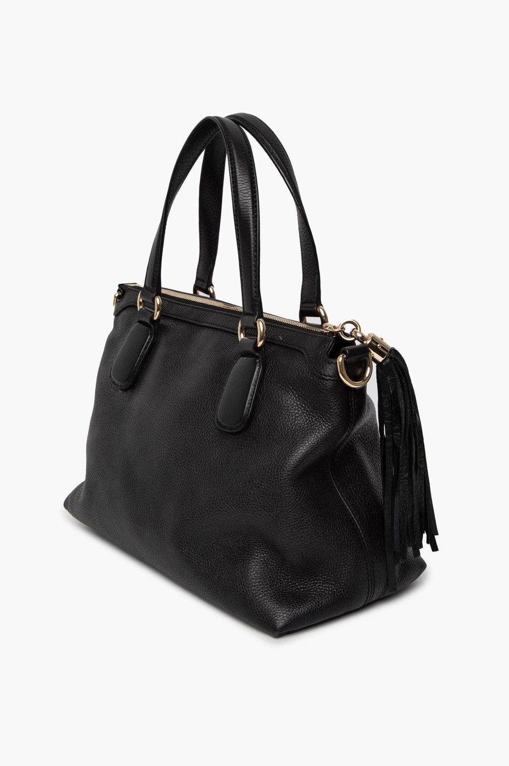 Gucci Black Pebbled Leather Soho Working Tote Bag