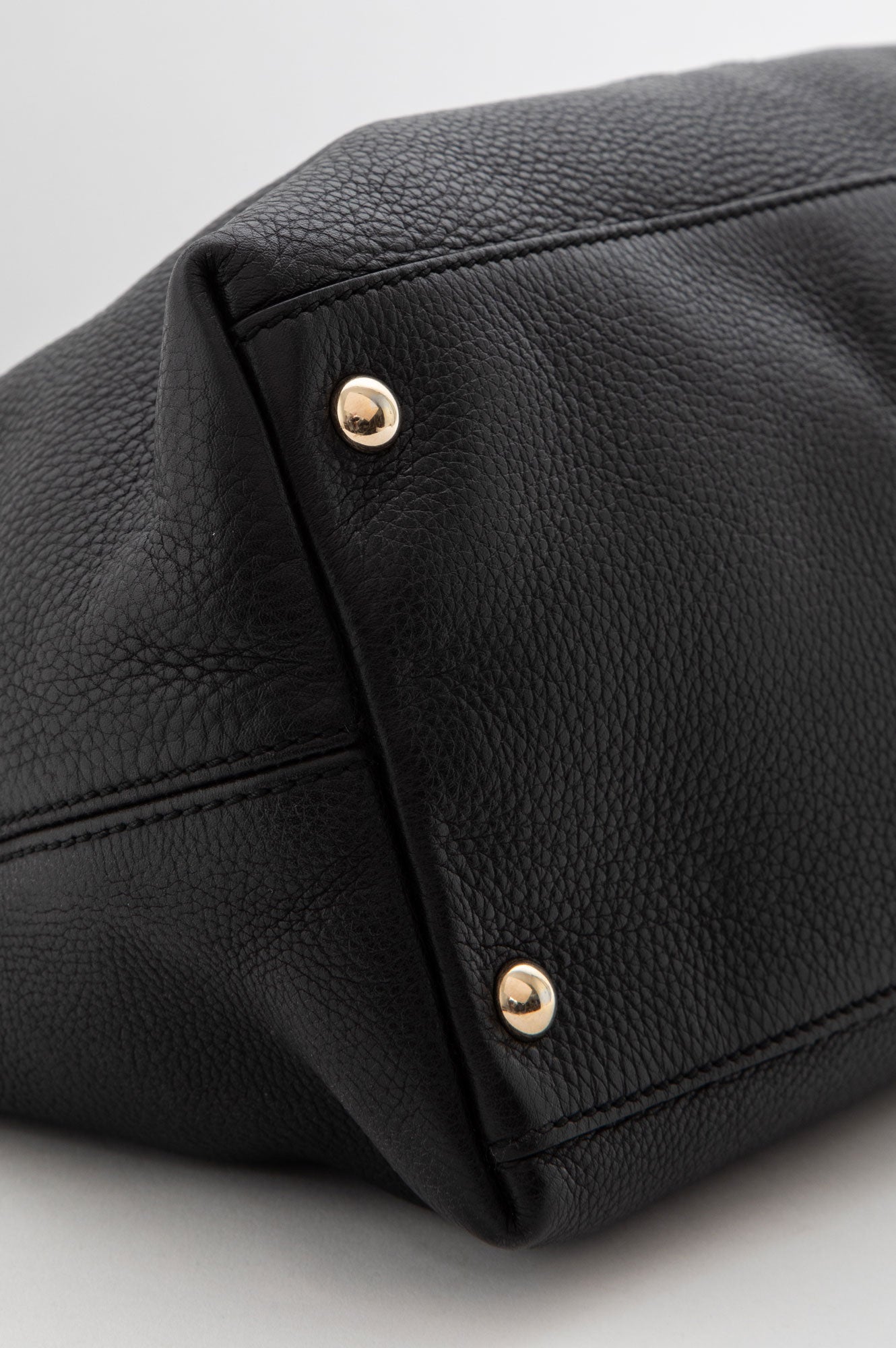 Gucci Black Pebbled Leather Soho Working Tote Bag