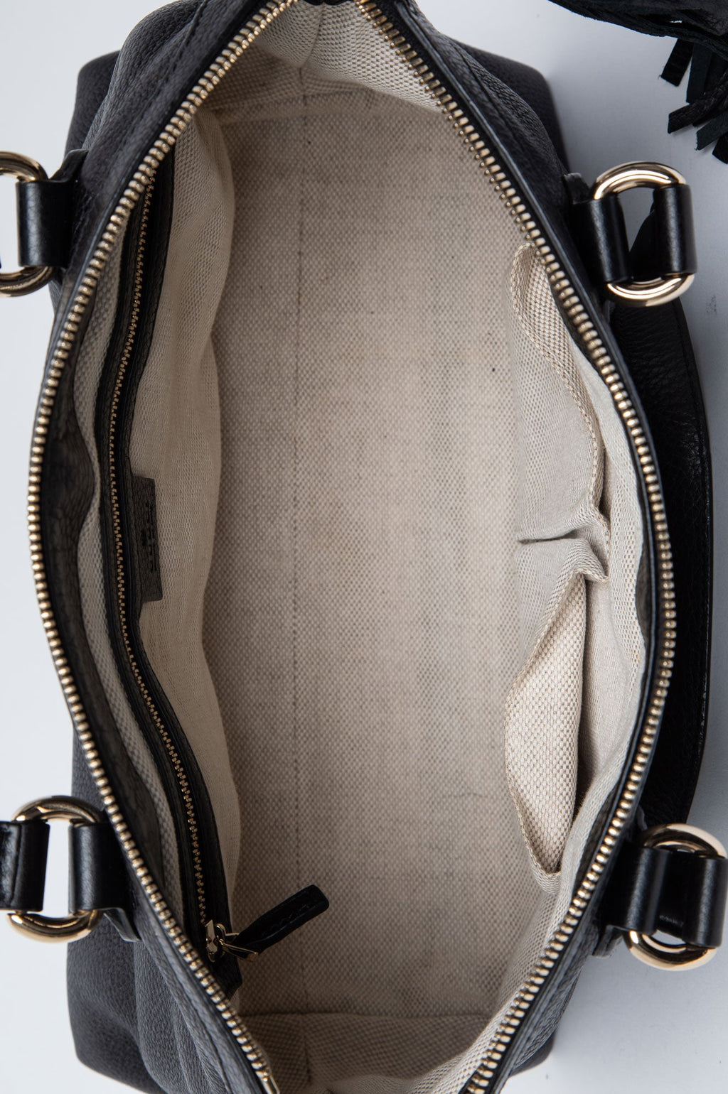 Gucci Black Pebbled Leather Soho Working Tote Bag