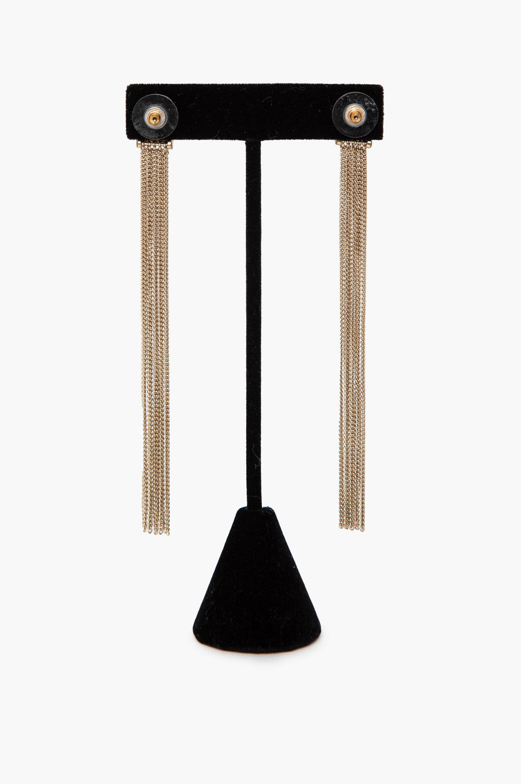 Chanel CC Star Fringe Drop Earrings