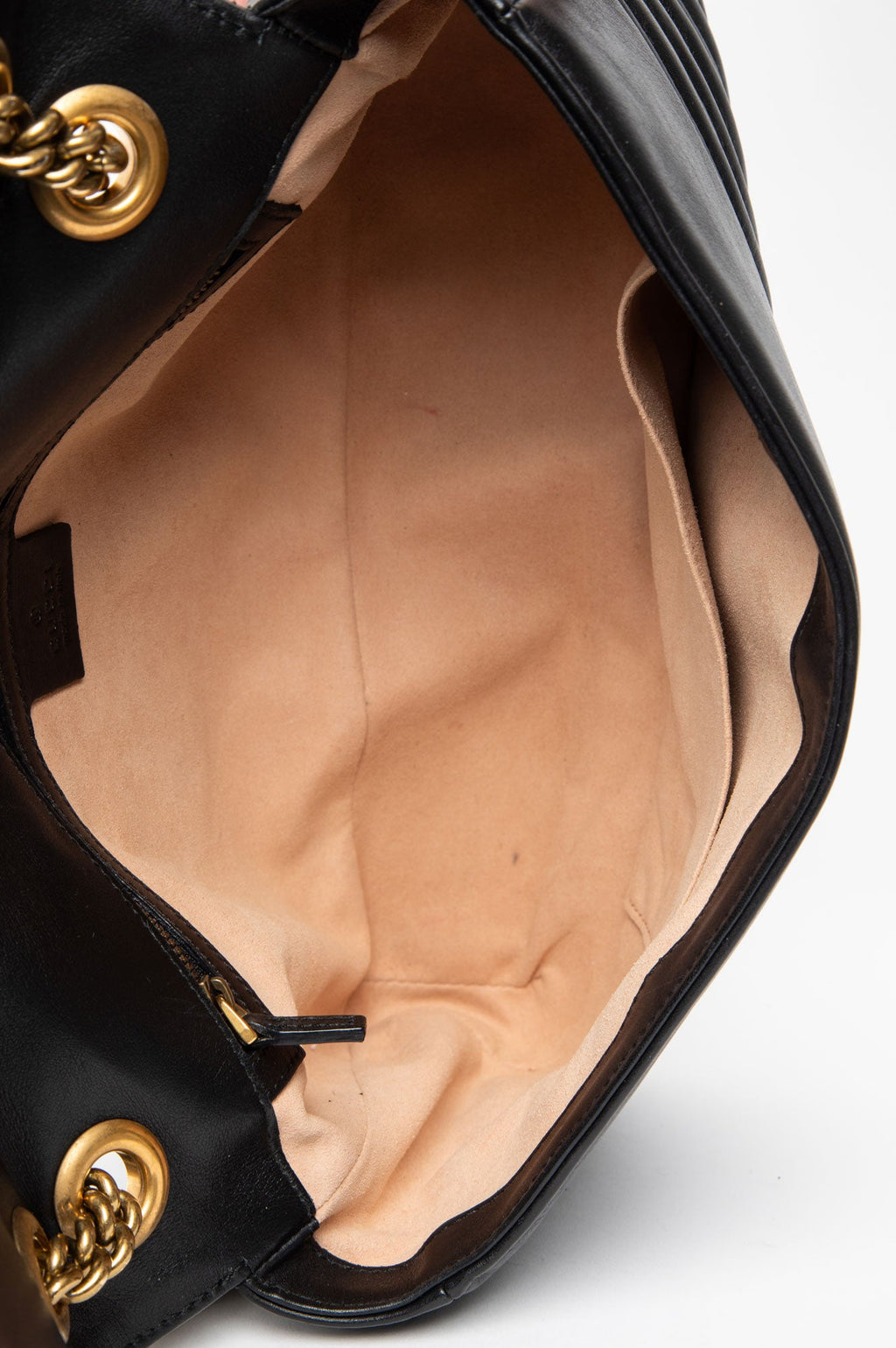 Gucci Black Leather Marmont Large Shoulder Bag