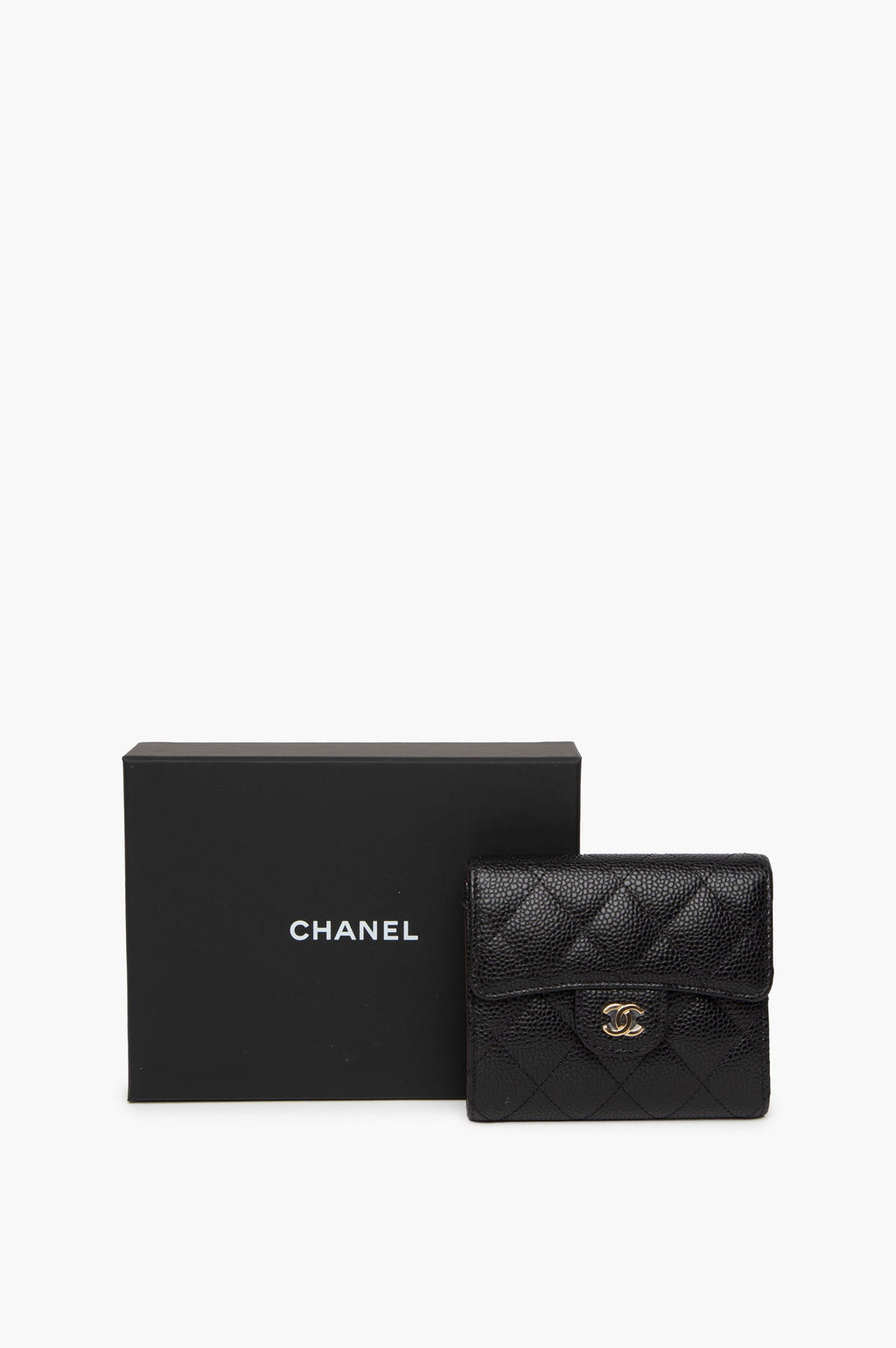 Chanel 2023 Classic Black Caviar Wallet
