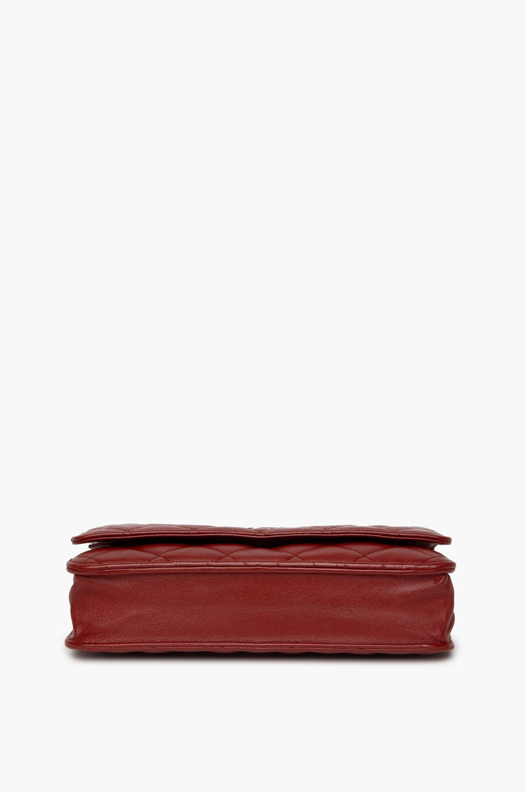 Chanel Red Lambskin Wallet on Chain