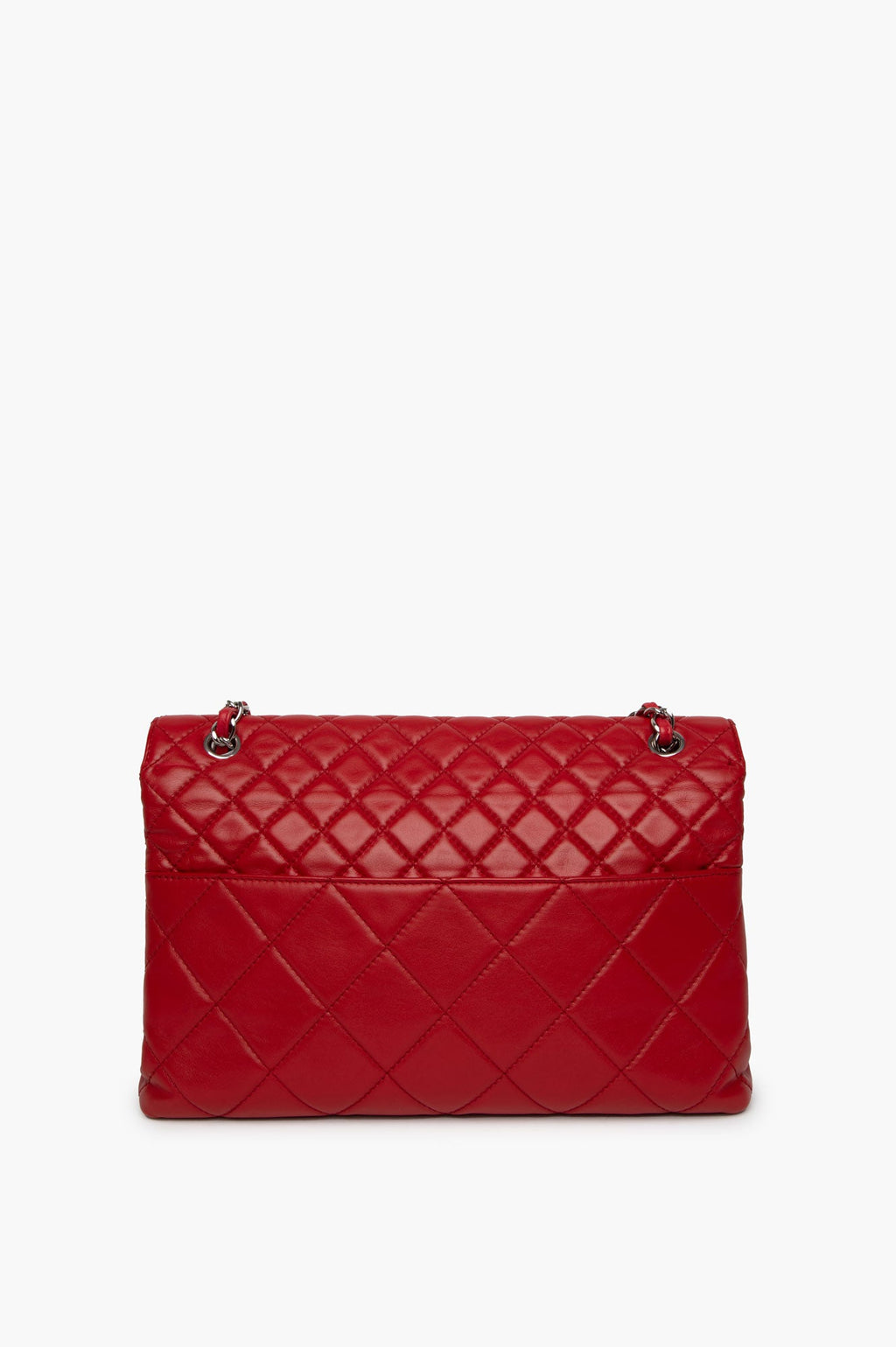 Chanel 2011 Red Maxi Lambskin Flap Bag