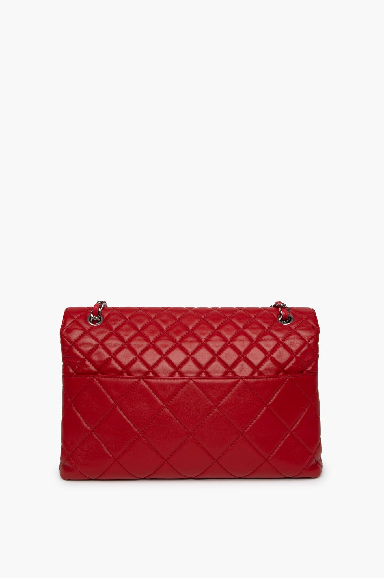 Chanel 2011 Red Maxi Lambskin Flap Bag