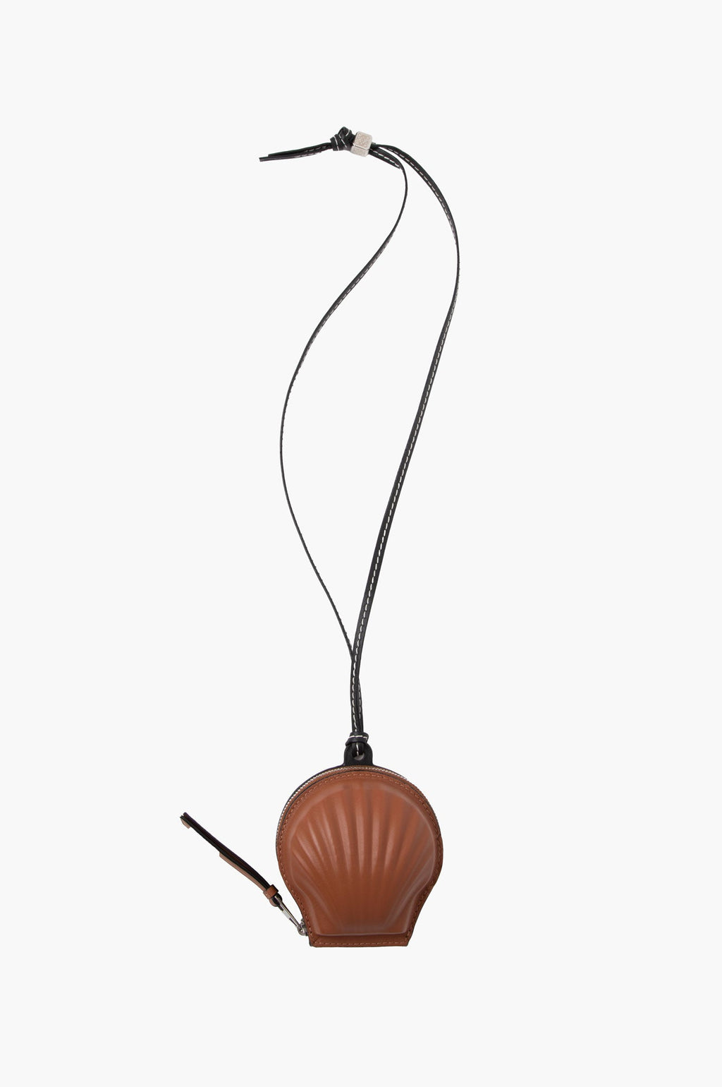 Loewe Brown Seashell Mini Calfskin Pouch With Strap