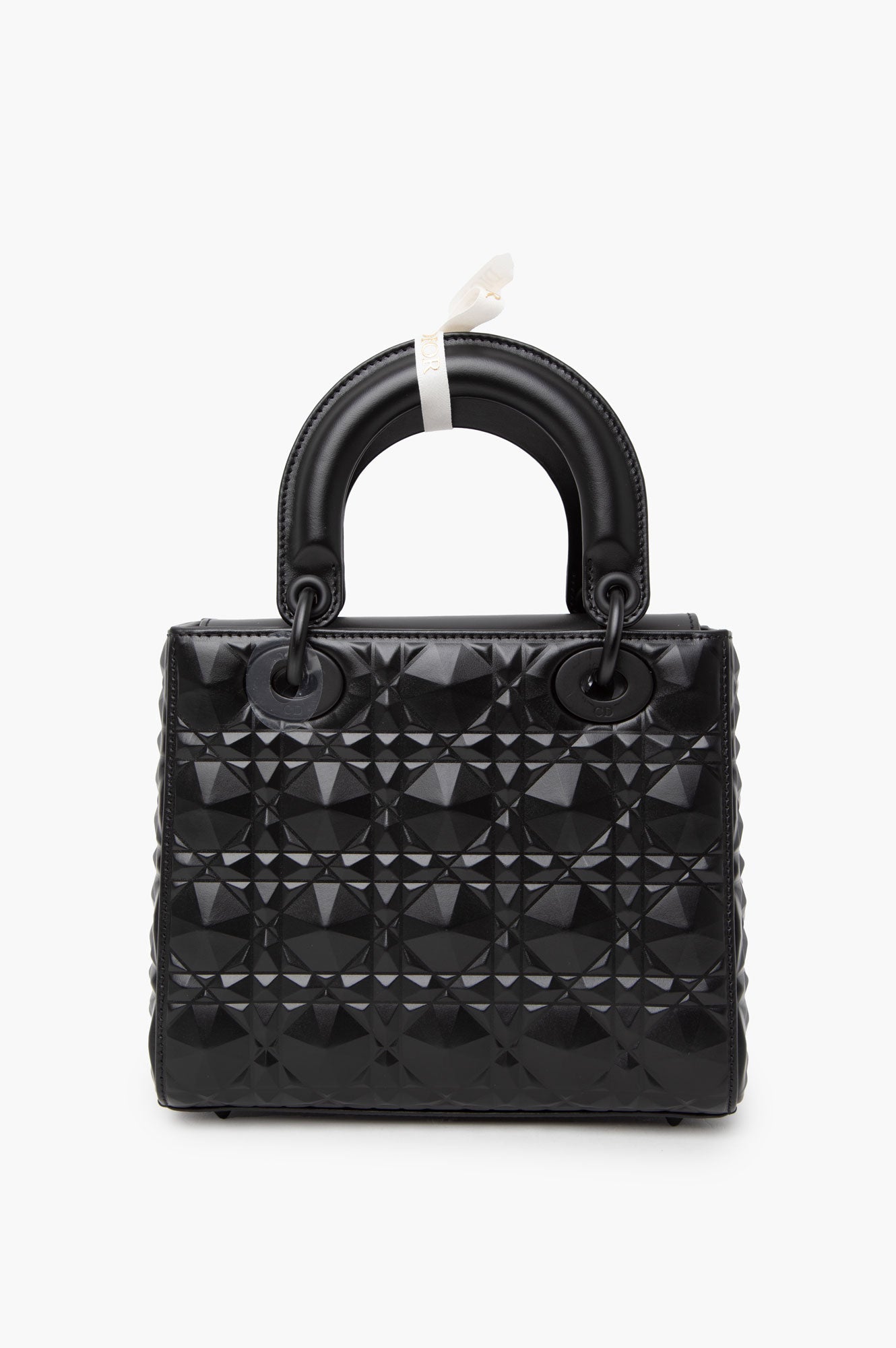 Christian Dior My ABCDior Black Cannage Calfskin With Diamond Motif Size Small