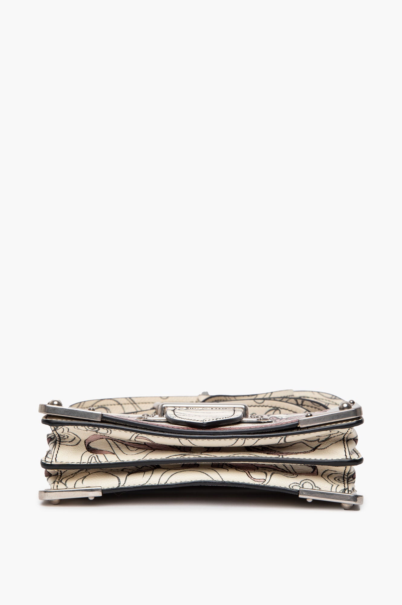 Prada x James Jean Limited Edition Glace Calfskin Rabbit Print Cahier Bag