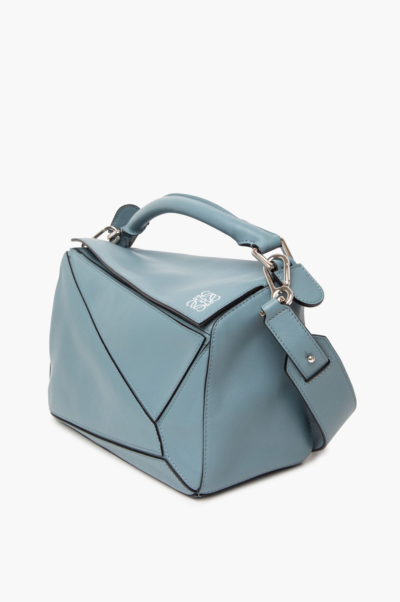 Loewe Dusty Blue Calfskin Medium Puzzle Bag