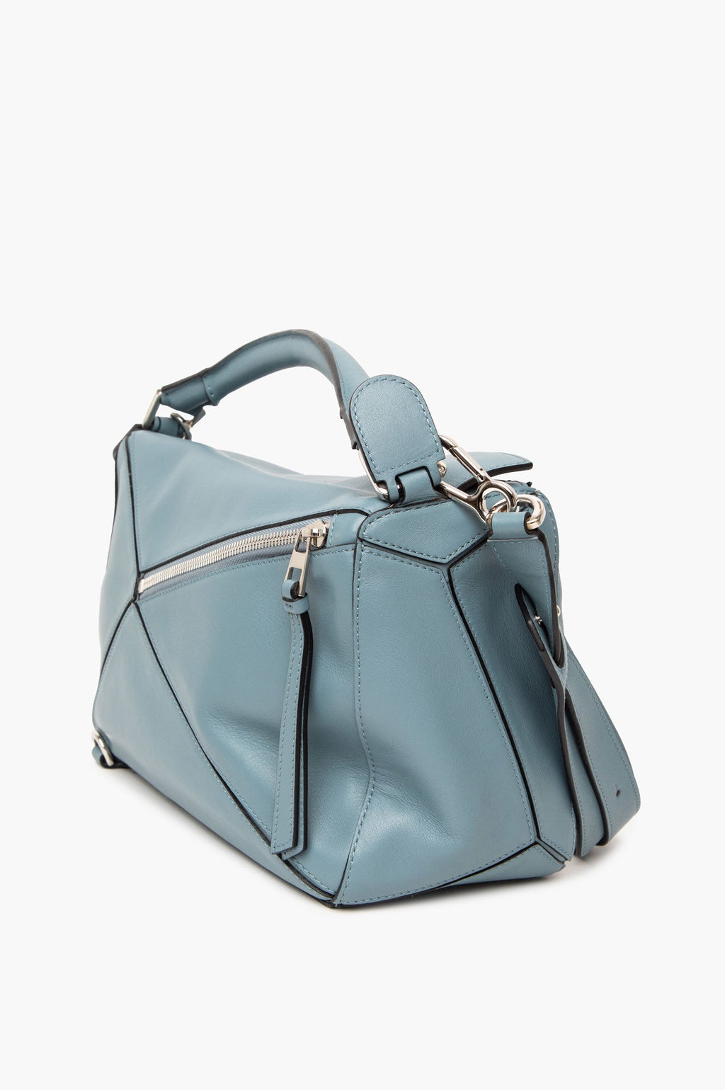 Loewe Dusty Blue Calfskin Medium Puzzle Bag