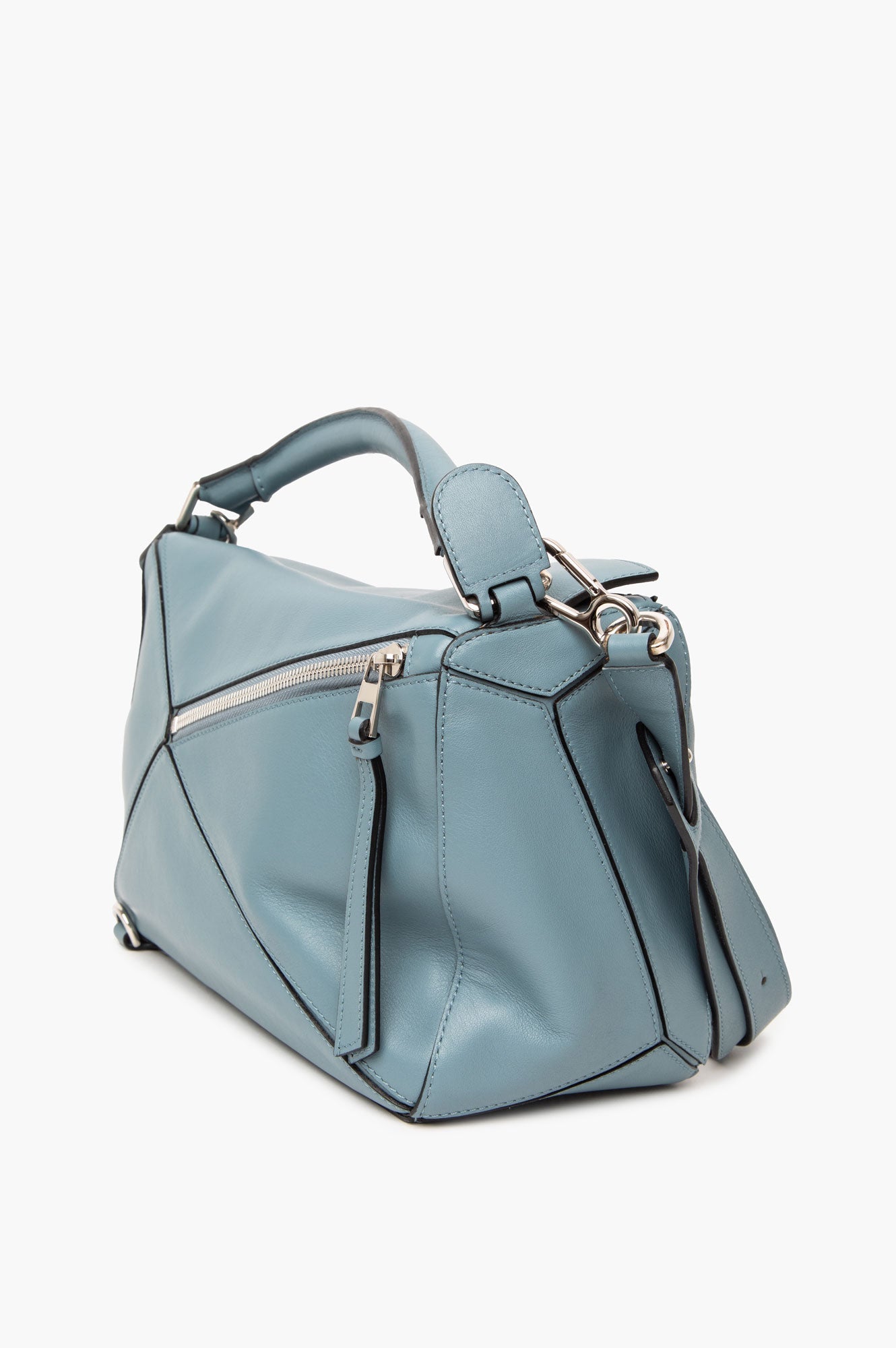 Loewe Dusty Blue Calfskin Medium Puzzle Bag