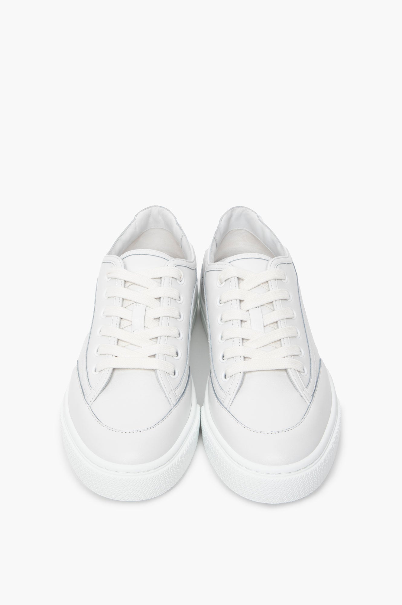 Hermès White Calfskin Get Sneakers Size 37