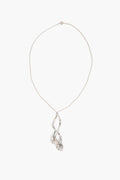 Tiffany & Co. Frank Gehry Sterling Silver Double Orchid Twist Pendant Necklace