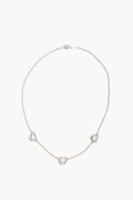 Tiffany & Co. Elsa Peretti Sterling Silver Triple Open Heart Necklace