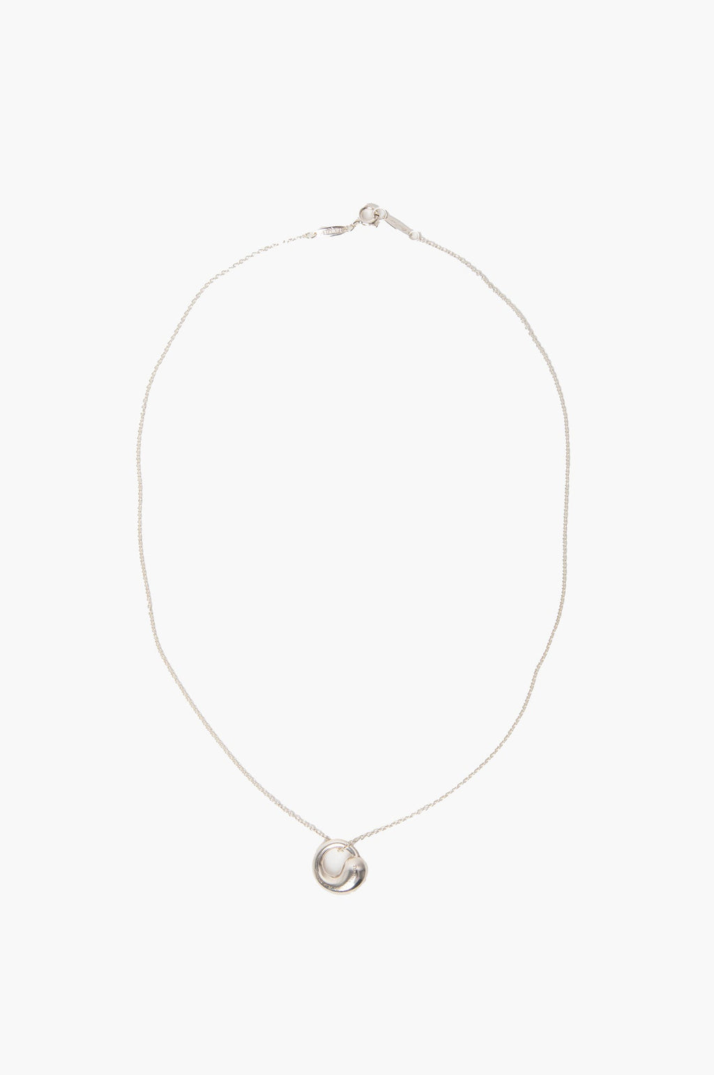 Tiffany & Co. Elsa Peretti Sterling Silver Eternal Circle Pendant Necklace