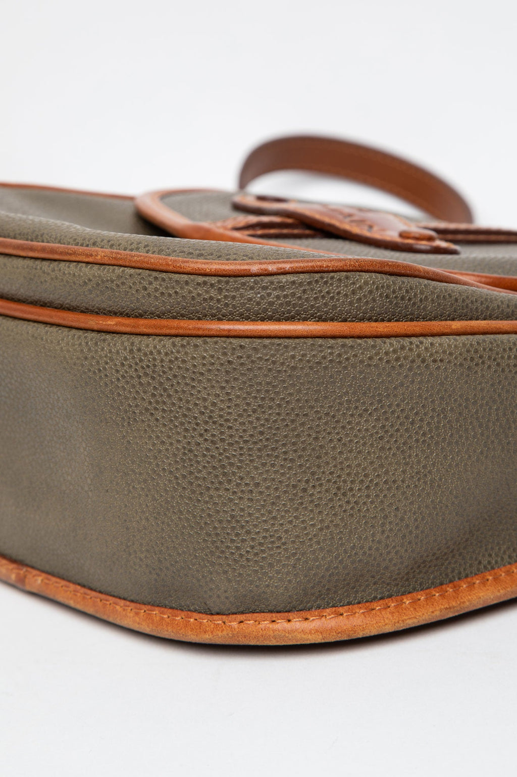 Pierre Balmain Vintage Green Leather Crossbody Bag