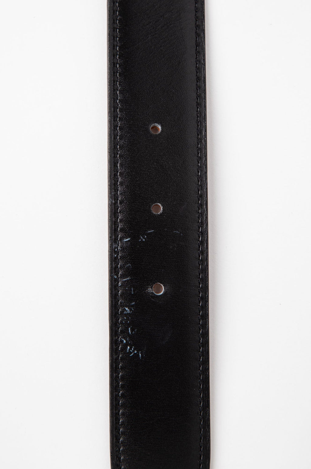 Hermès Noir/Gold Reversible Leather Gold Plated H Buckle Belt 80 cm