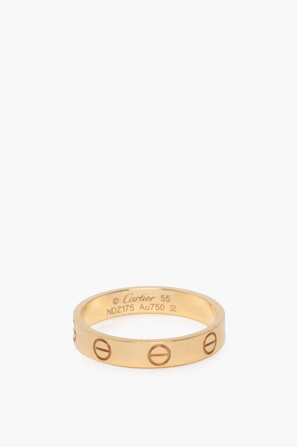 Cartier Love Wedding Band Yellow Gold Size 55