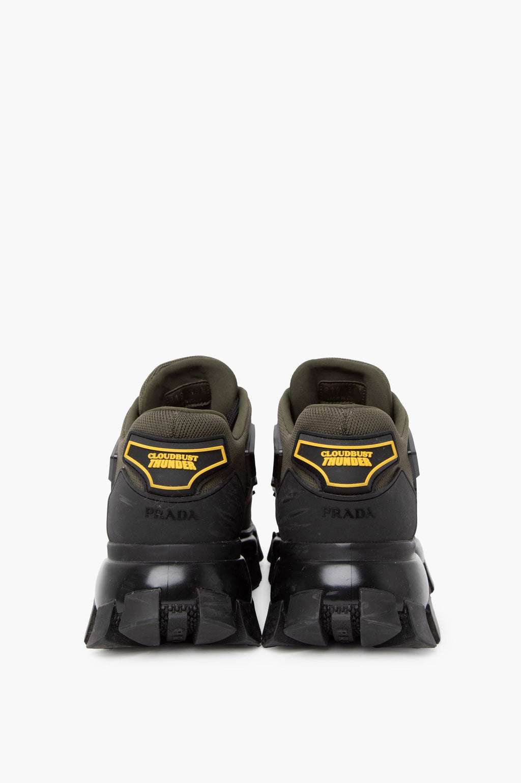 Prada Green Mesh And Rubber Cloudbust Thunder Sneaker 38.5