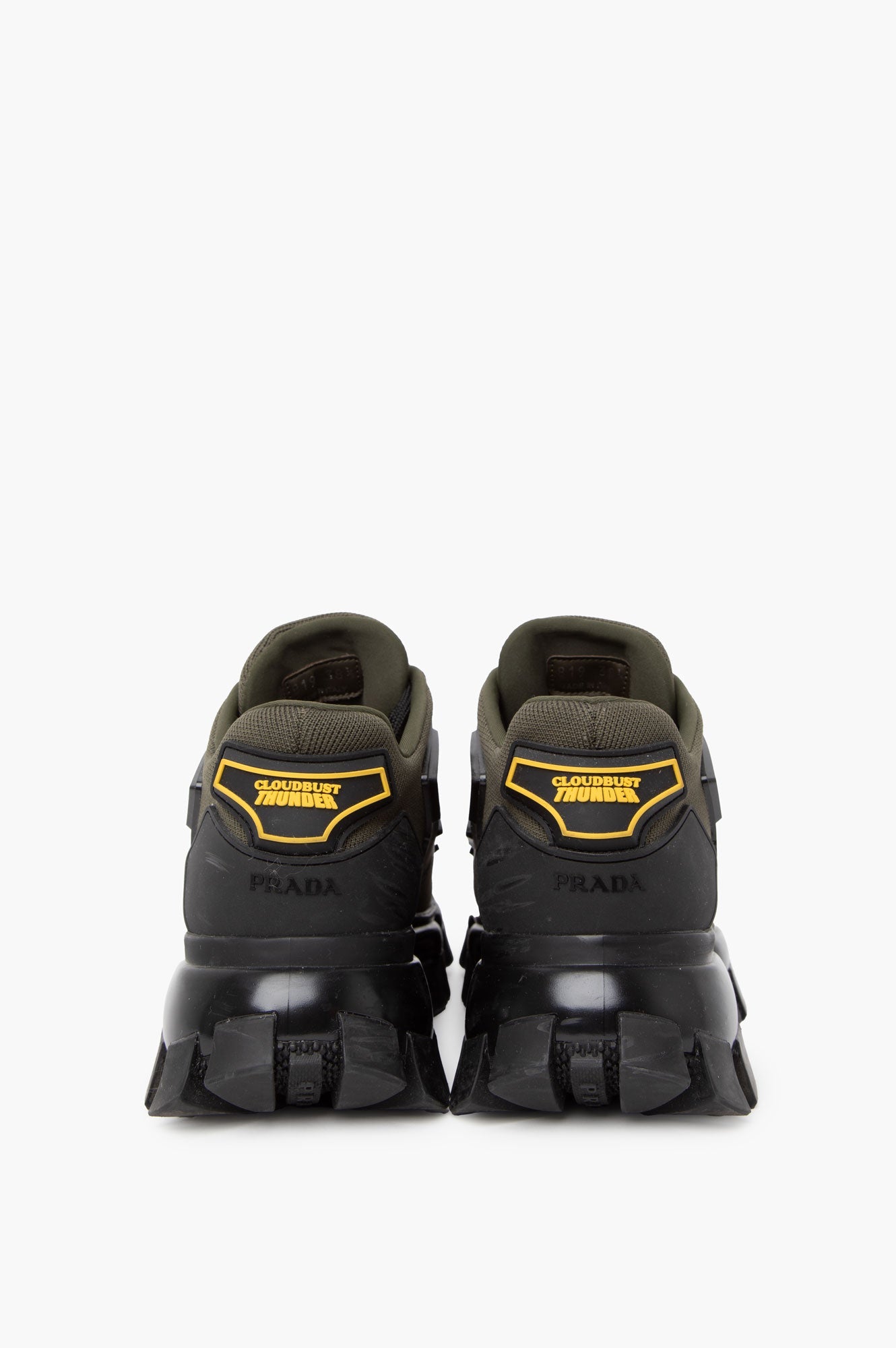 Prada Green Mesh And Rubber Cloudbust Thunder Sneaker 38.5