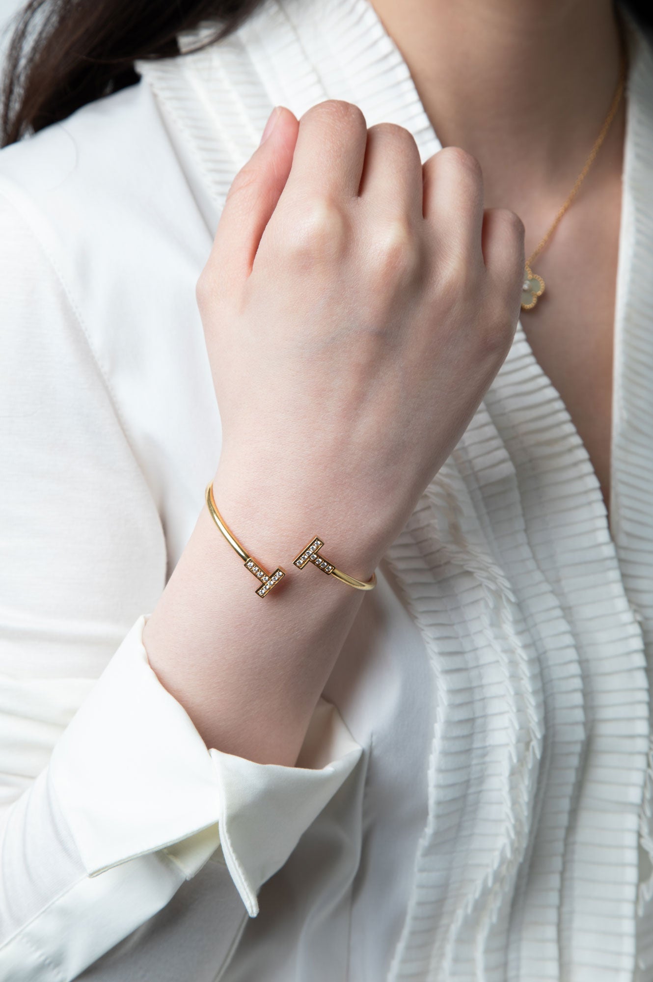 Tiffany & Co 18K Yellow Gold Diamond Bracelet Small