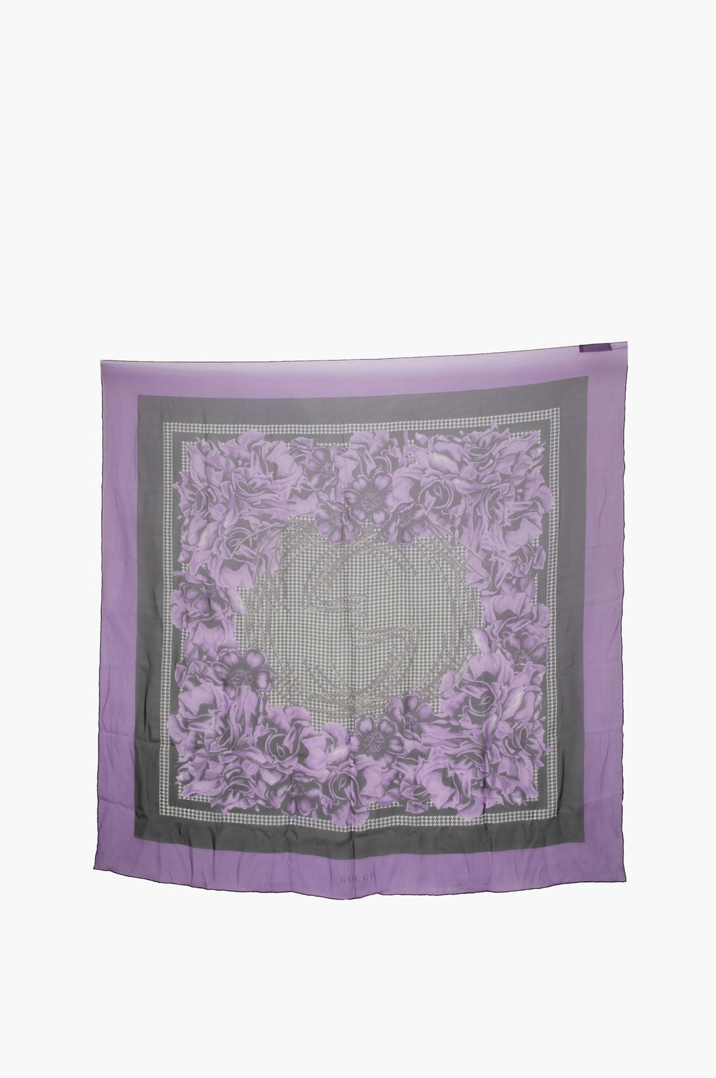 Gucci Purple Silk Square Scarf