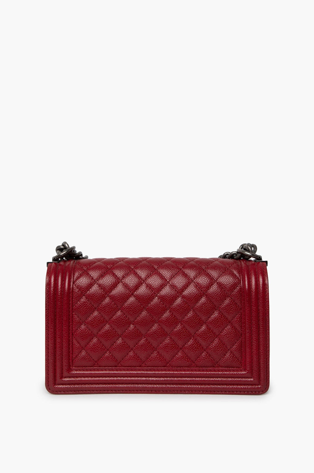 Chanel Red Caviar Le Boy Medium Bag