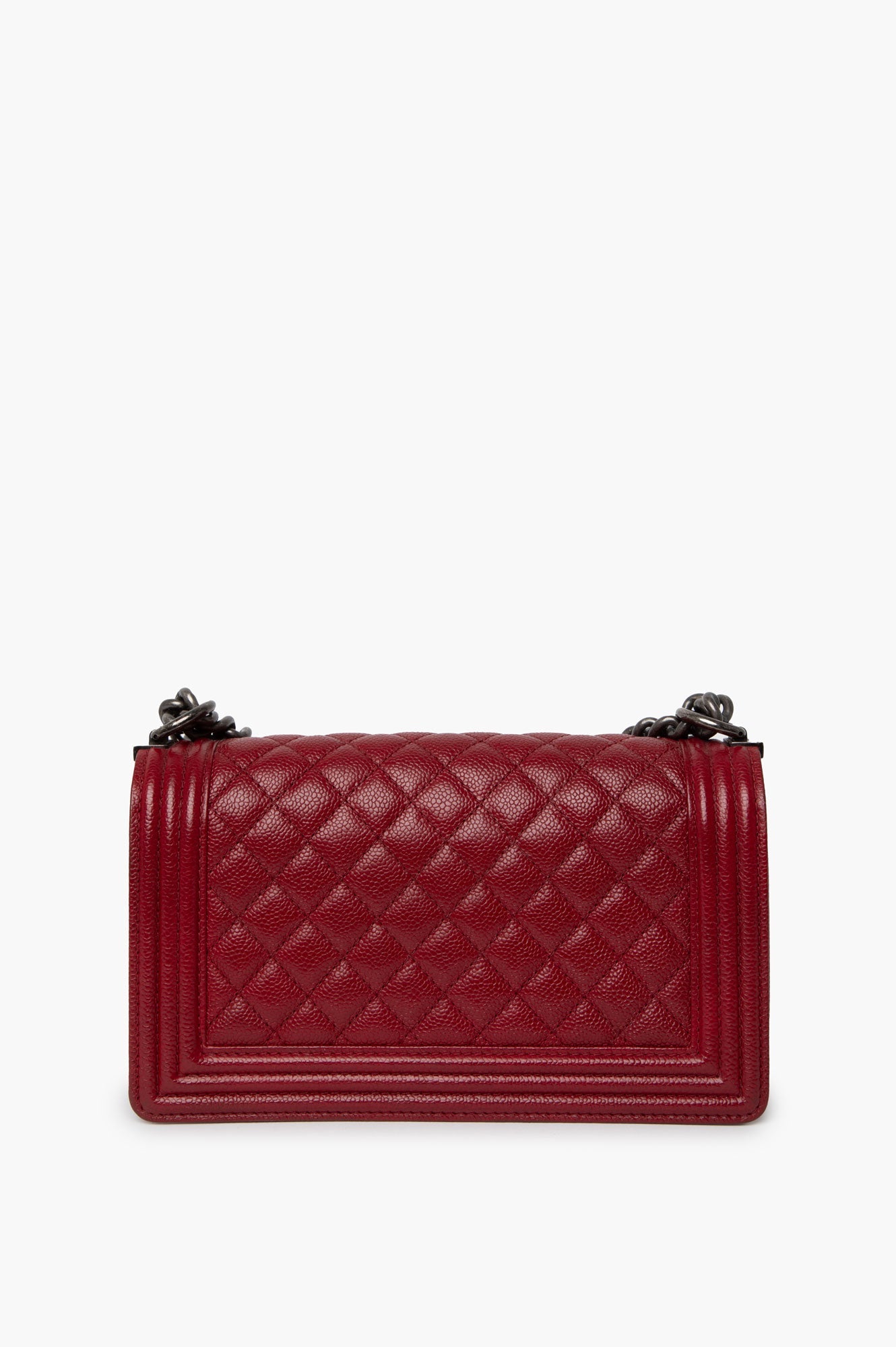 Chanel Red Caviar Le Boy Medium Bag