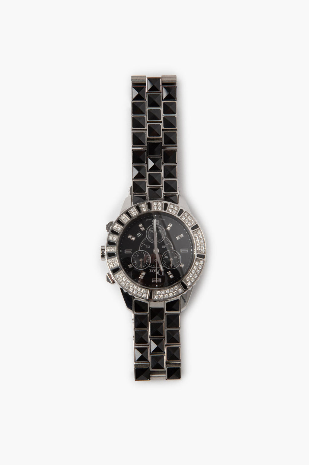 Christian Dior Black 38mm Stainless Steel Diamond Christal Watch
