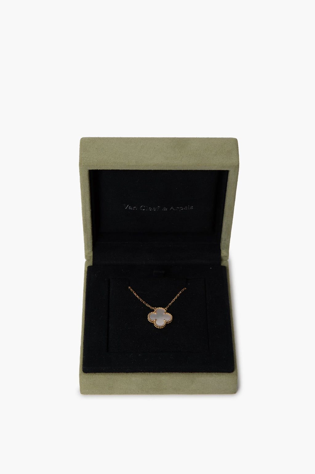 Van Cleef & Arpels Vintage Alhambra 18K Yellow Gold MOP Necklace