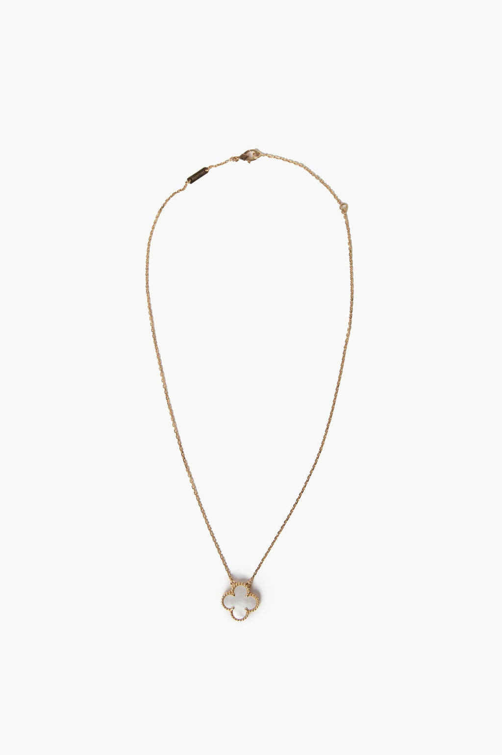 Van Cleef & Arpels Vintage Alhambra 18K Yellow Gold MOP Necklace