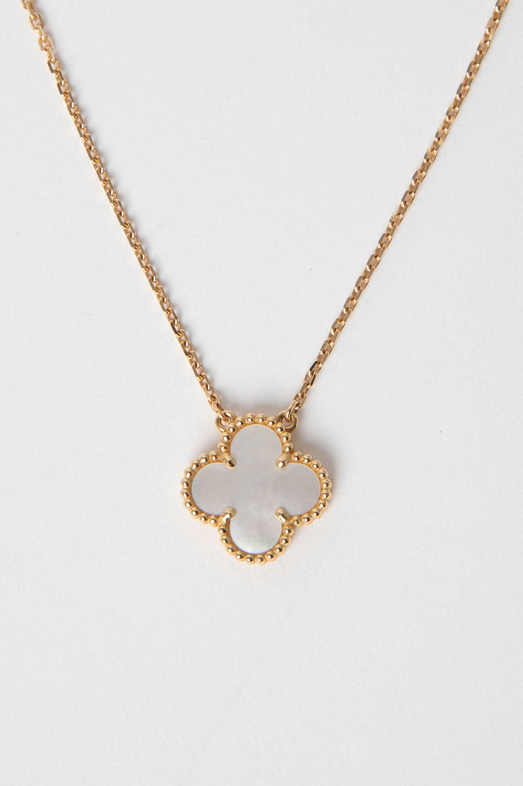 Van Cleef & Arpels Vintage Alhambra 18K Yellow Gold MOP Necklace