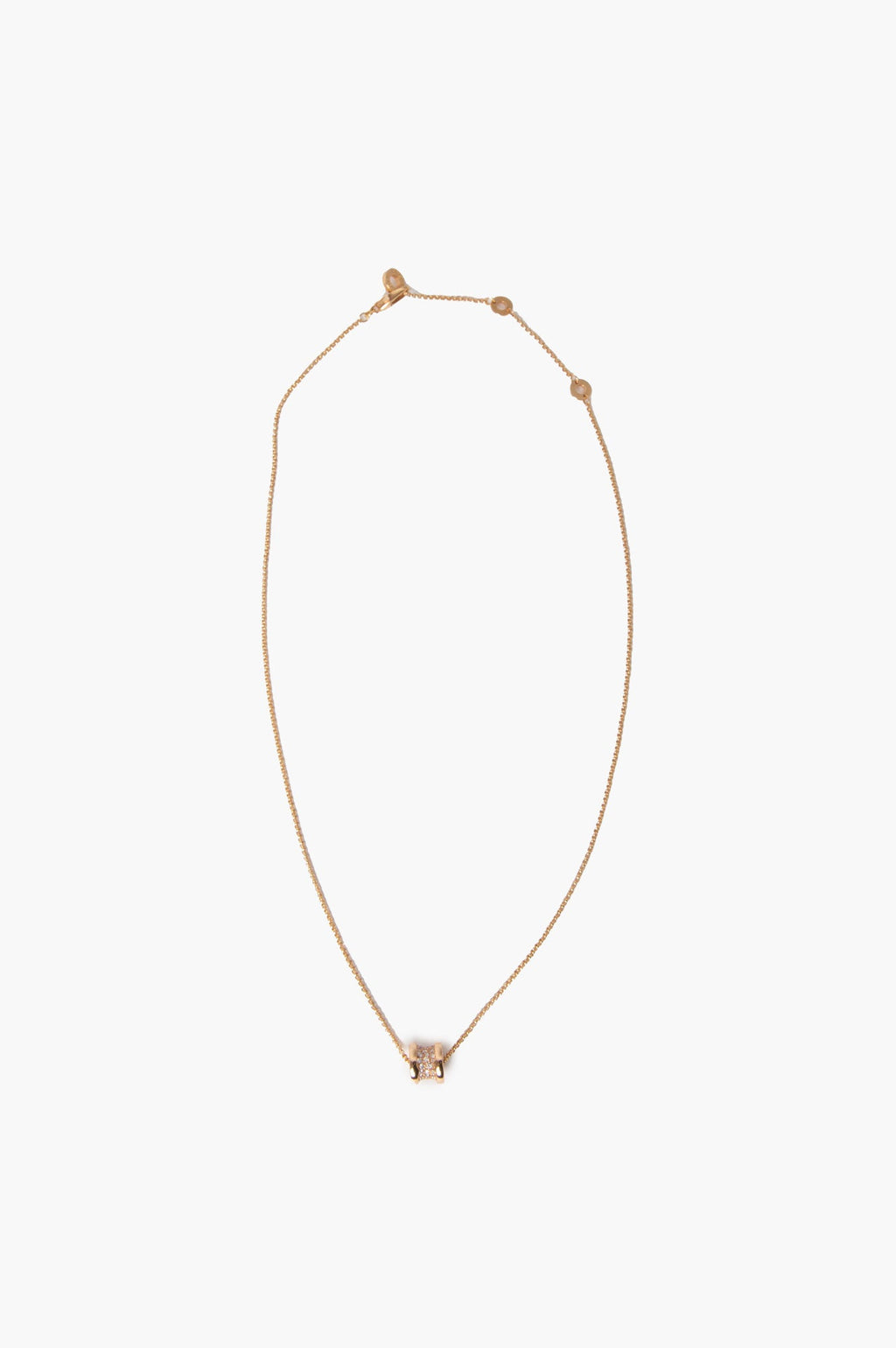 Bvlgari 18K Yellow Gold B.Zero1 Diamond Necklace