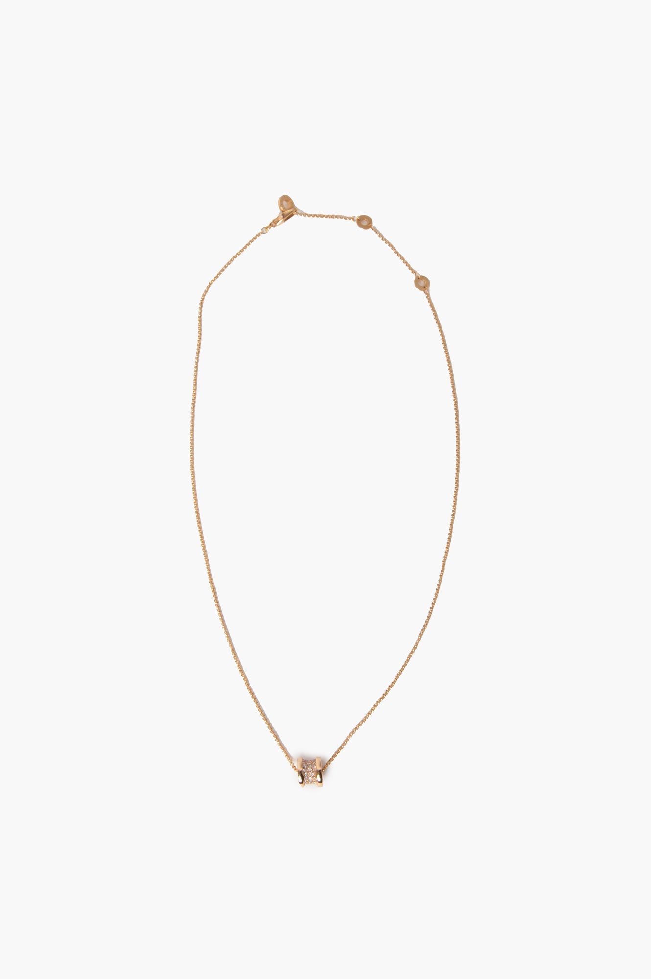 Bvlgari 18K Yellow Gold B.Zero1 Diamond Necklace