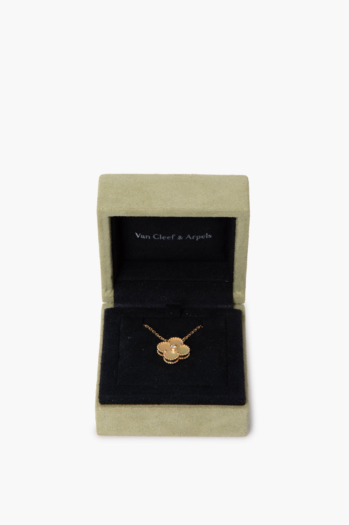 Van Cleef & Arpels Holiday Pendent 18K MOP Necklace