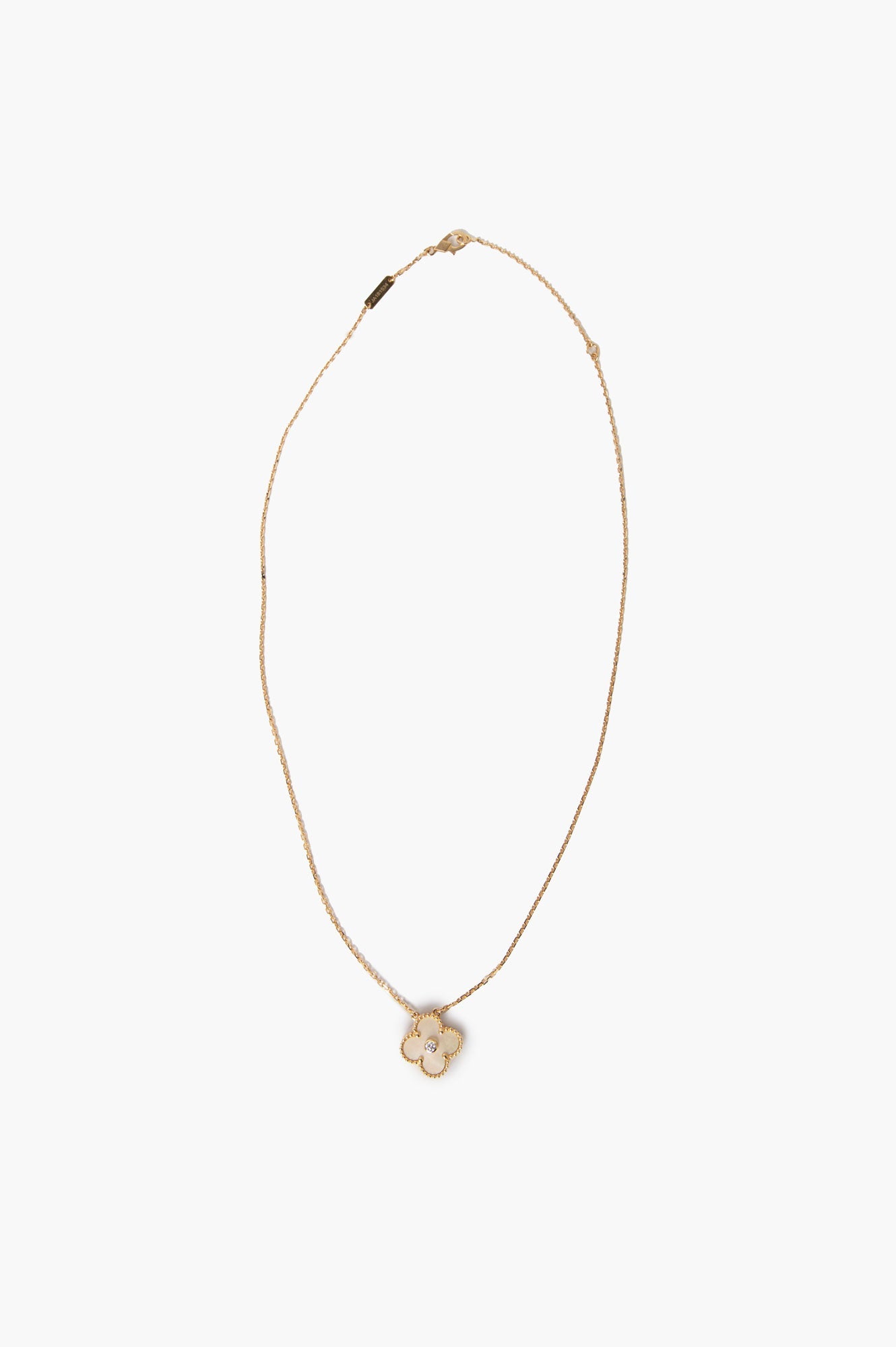 Van Cleef & Arpels Holiday Pendent 18K MOP Necklace
