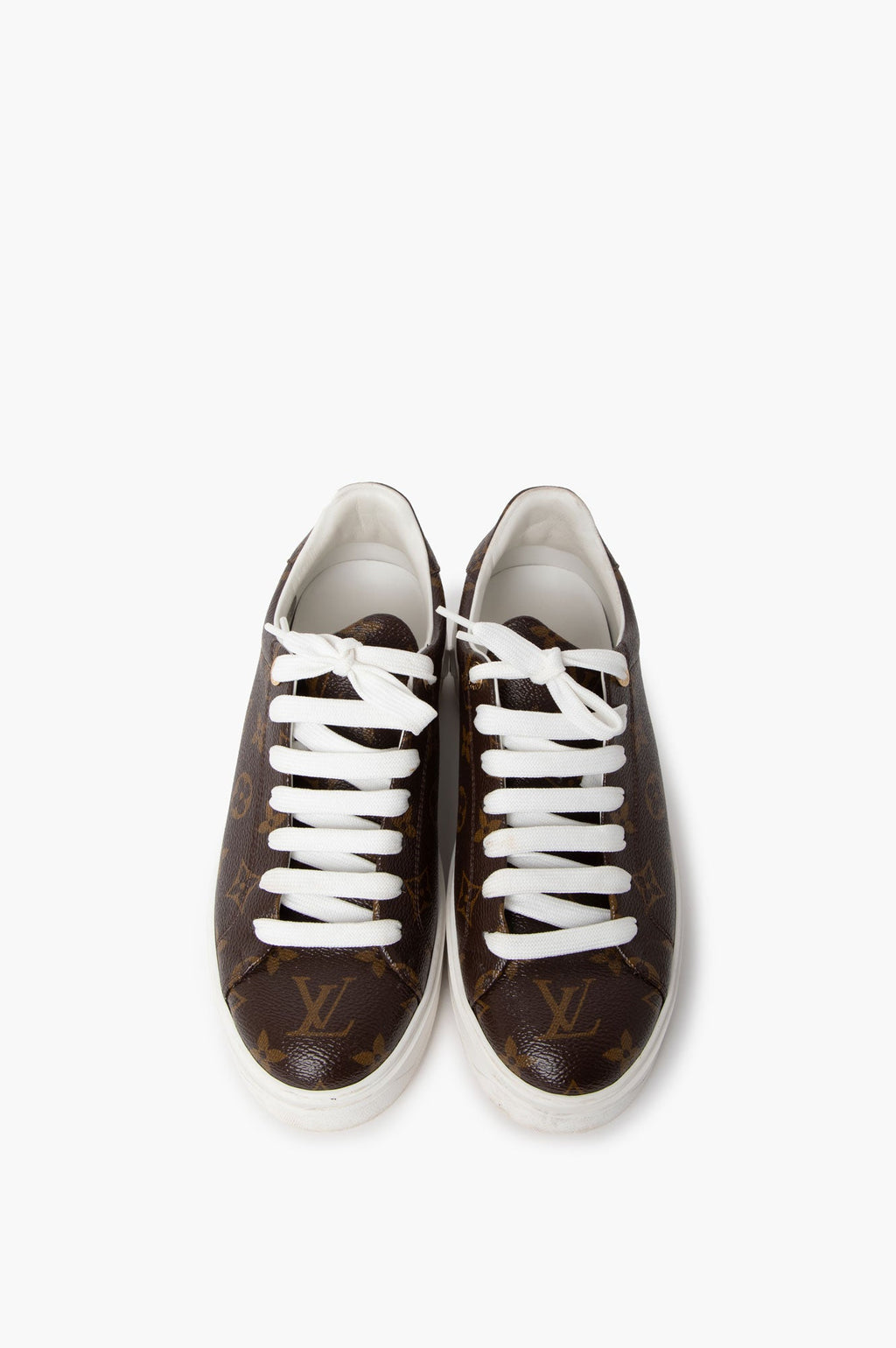 Louis Vuitton Brown Monogram Time Out Sneaker Size 39