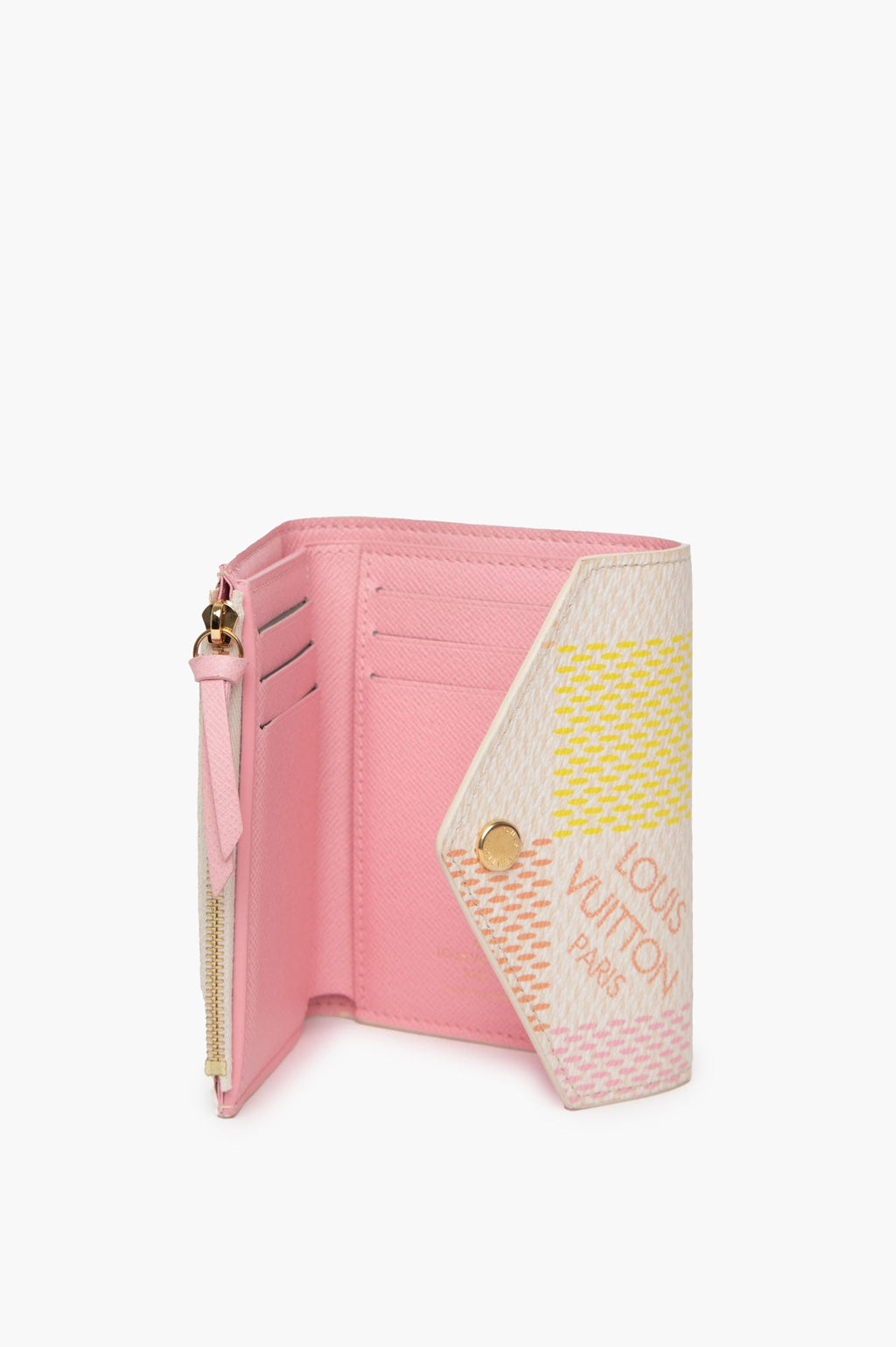 Louis Vuitton Pink Yellow Victorine Wallet