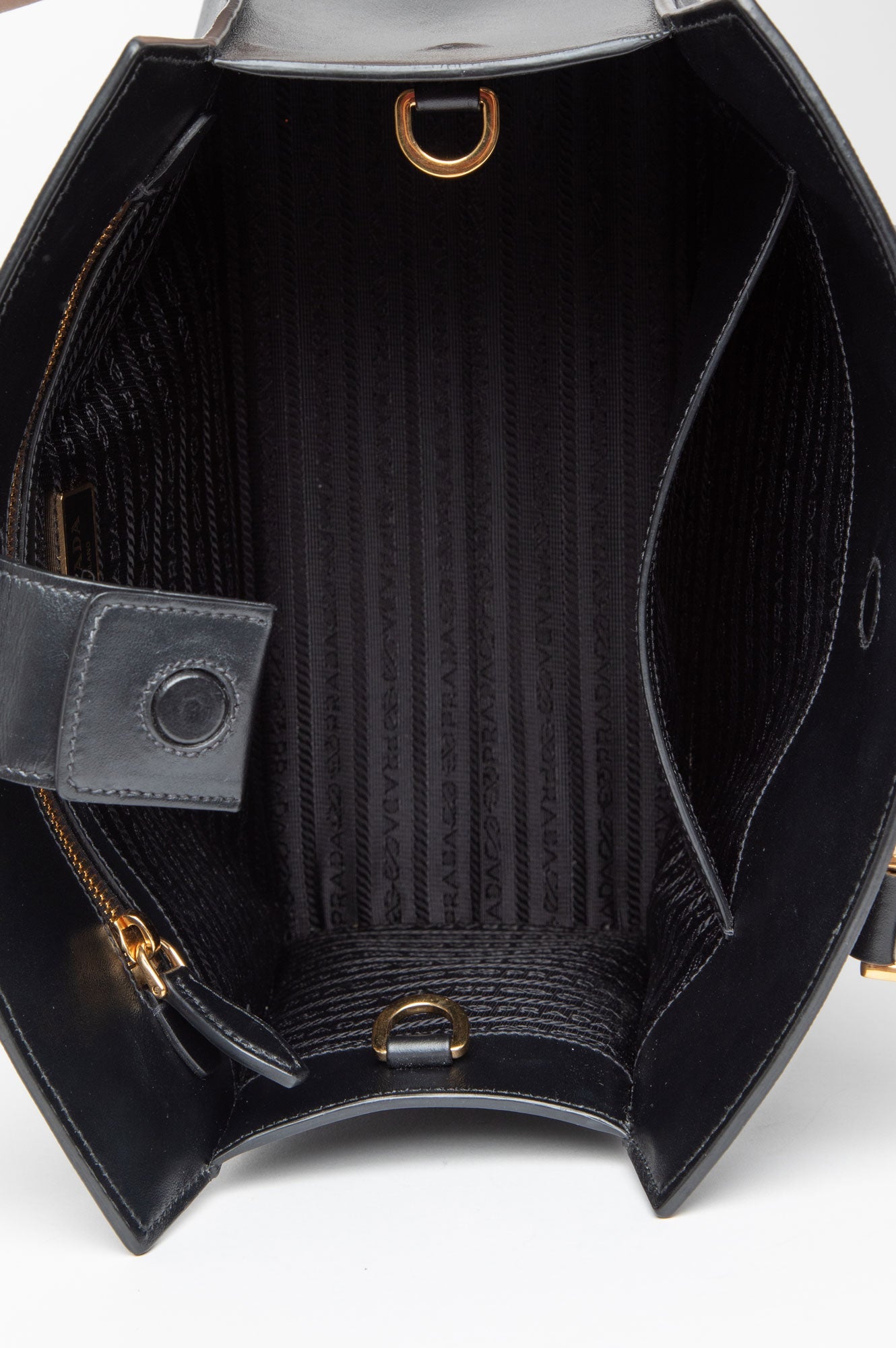 Prada Black Saffiano Structured Tote Bag