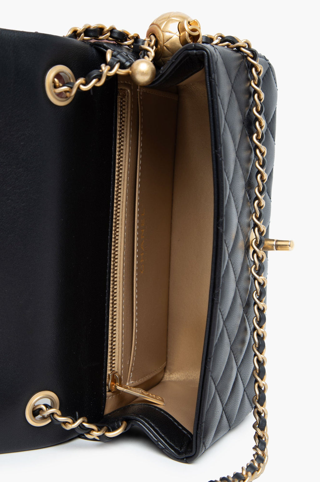 Chanel 2023 Classic Mini Rectangle Pearl Crush Flap Lambskin Bag