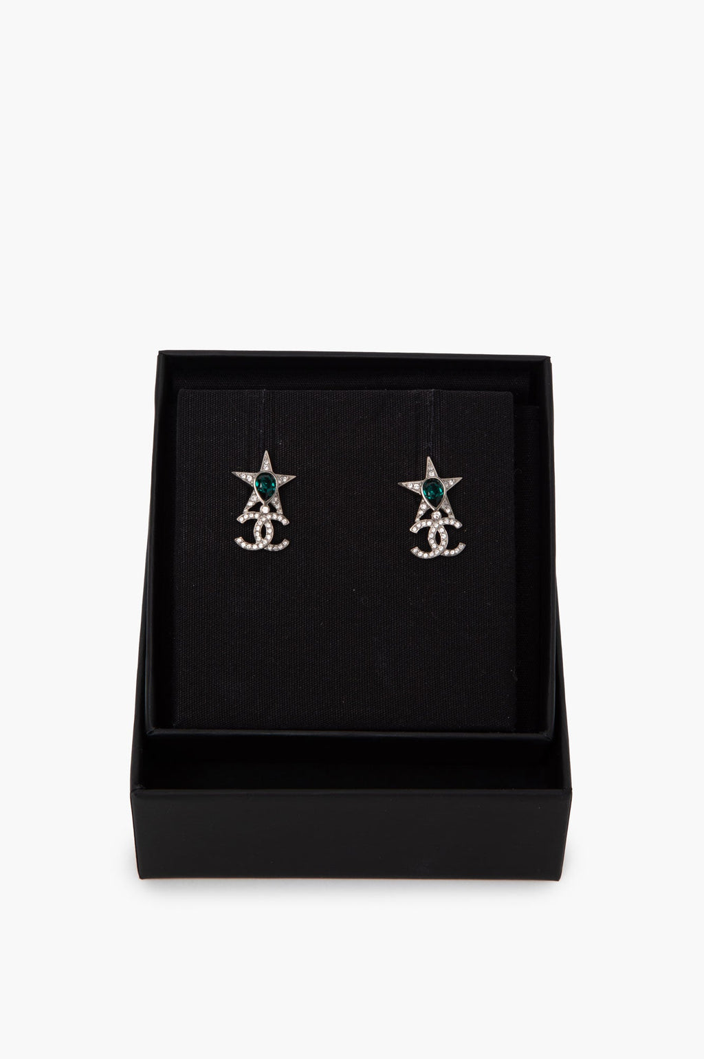 Chanel Star Emerald Earrings