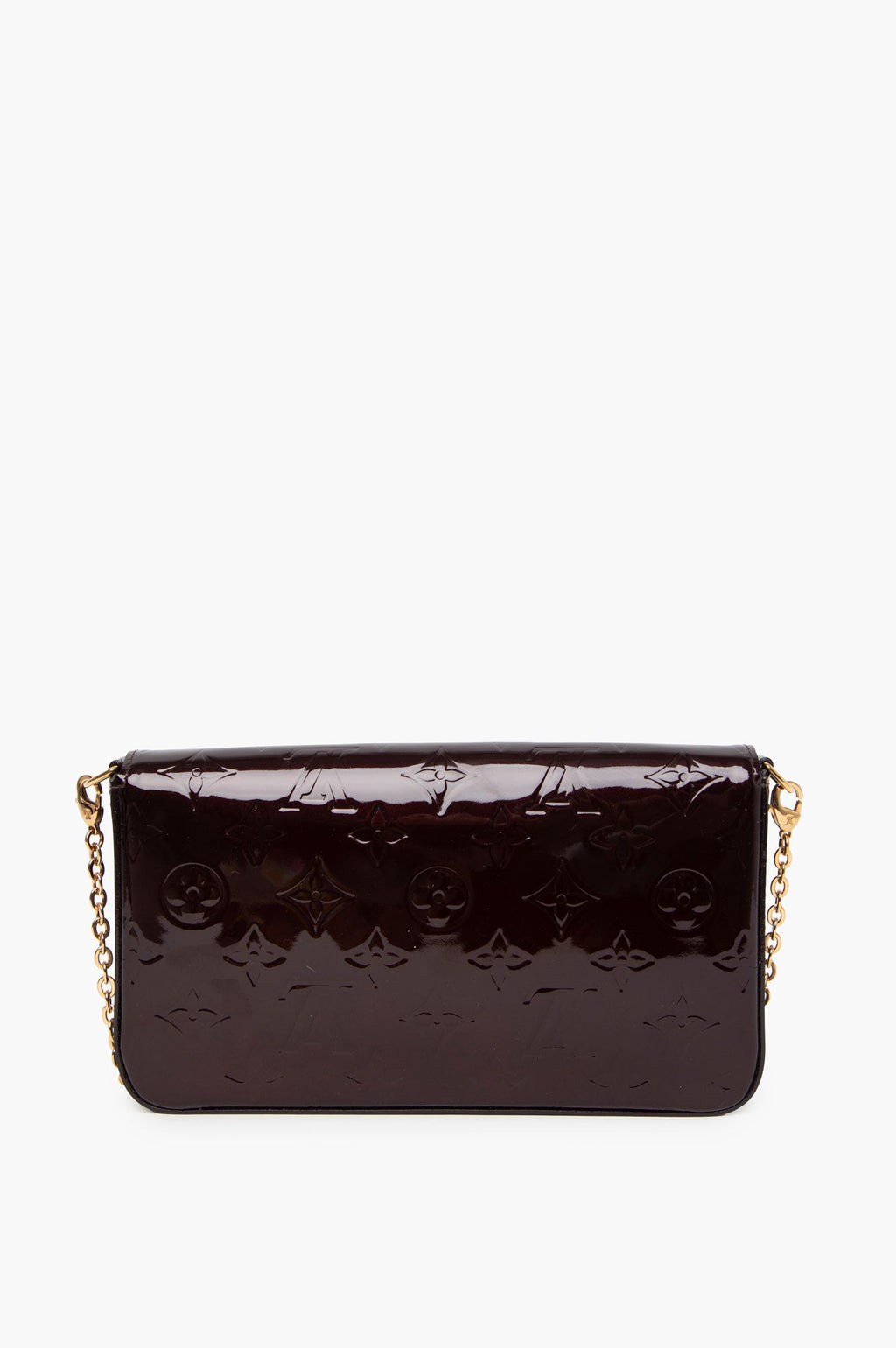 Louis Vuitton Burgundy Vernis Pochette Felicie Crossbody Bag