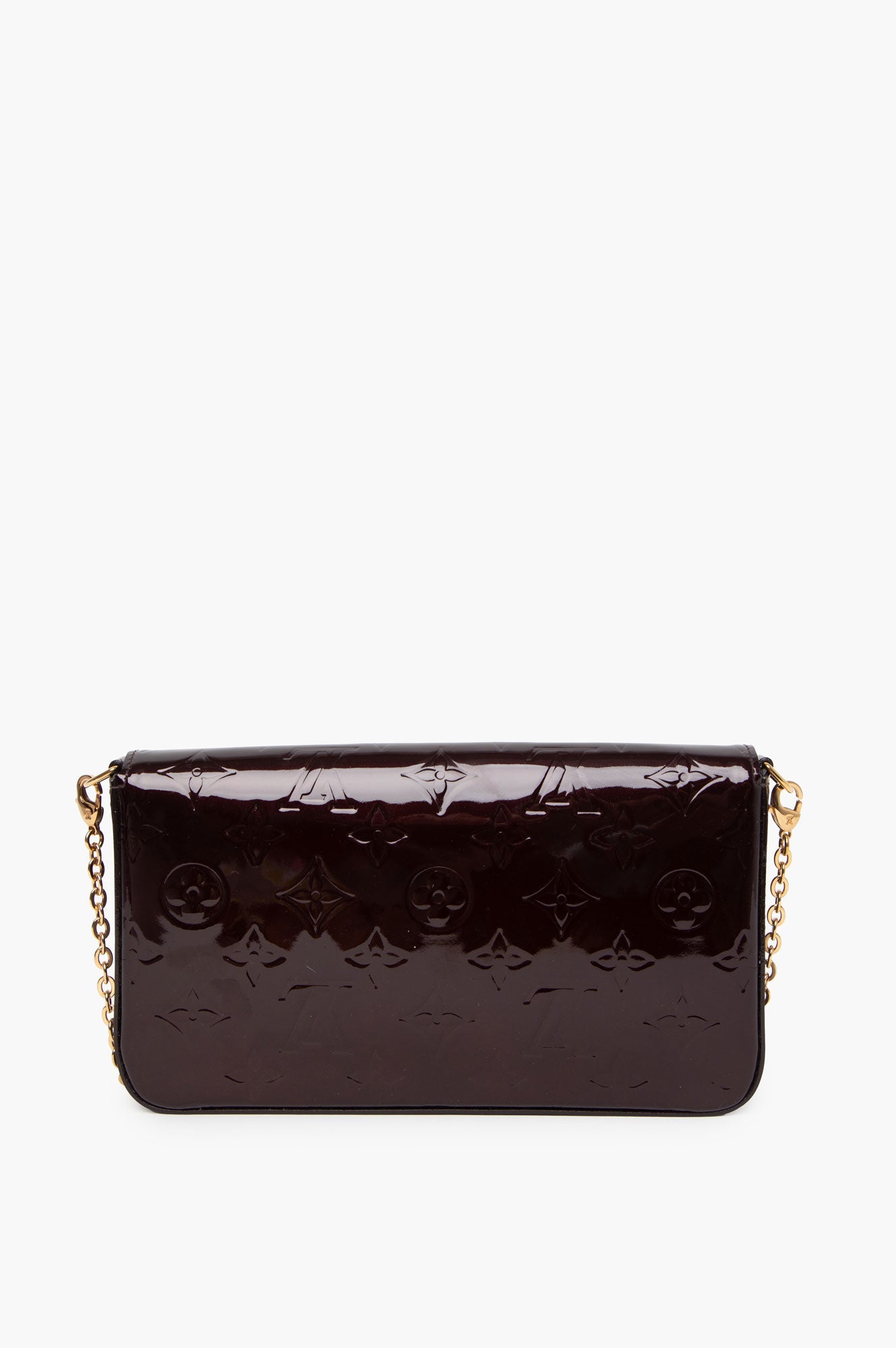 Louis Vuitton Burgundy Vernis Pochette Felicie Crossbody Bag