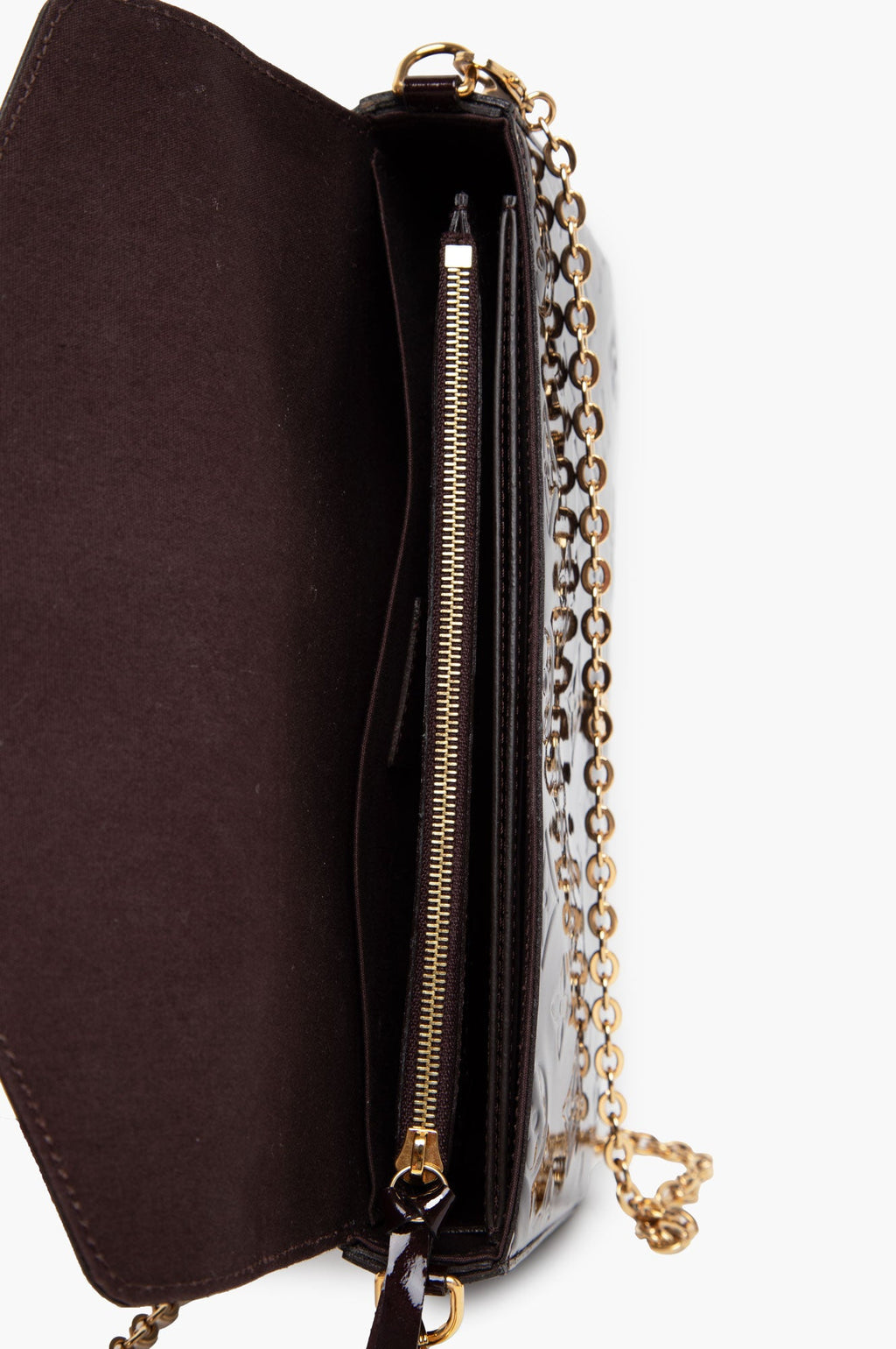 Louis Vuitton Burgundy Vernis Pochette Felicie Crossbody Bag