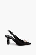 Versace Black Slingback Pumps Size 39