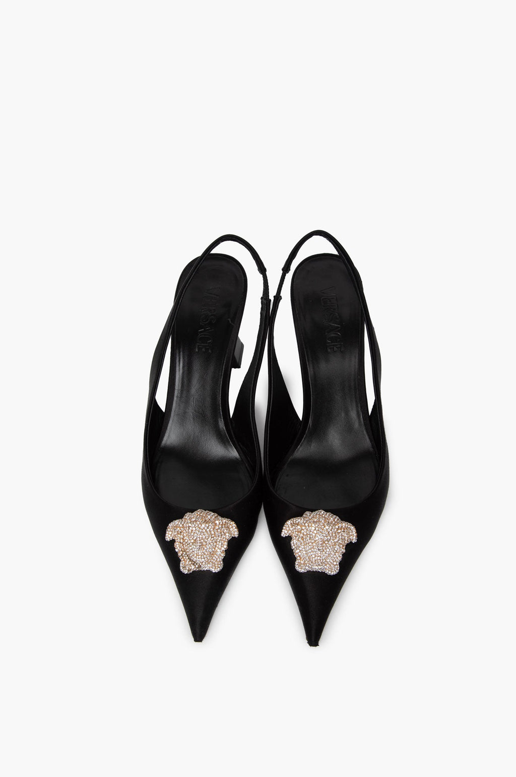 Versace Black Slingback Pumps Size 39